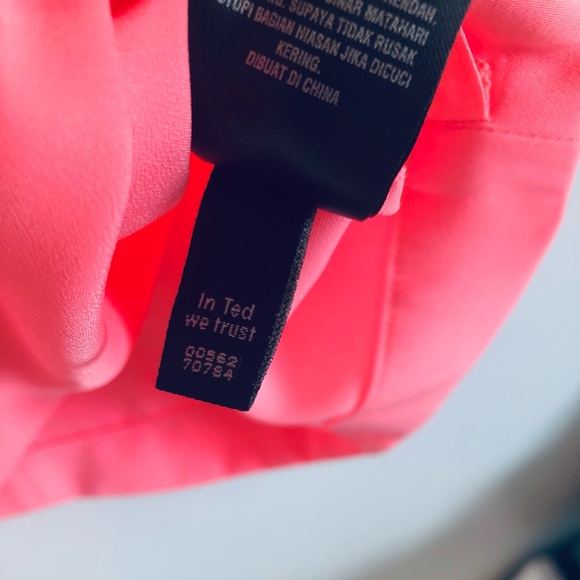 Ted Baker Meleni Embellished Top in Coral - Size 0 - Picture 9 of 9